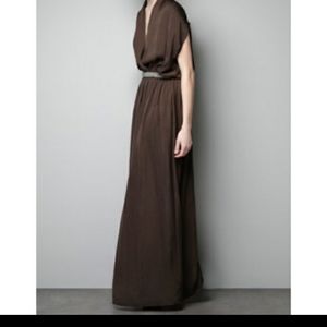 Zara Brown Maxi Dress